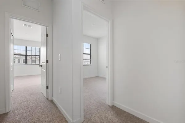 an entryway with a livingroom