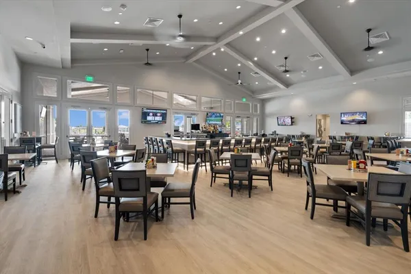 a kitchen with lots of counter top space