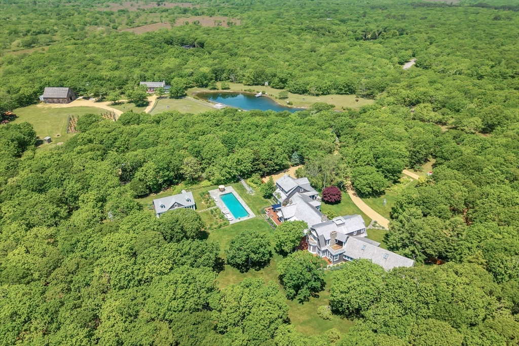 10-12 Boldwater Road Edgartown, MA 02539 - Photo 2 of 41 an aerial view of residential house with outdoor space and trees all around