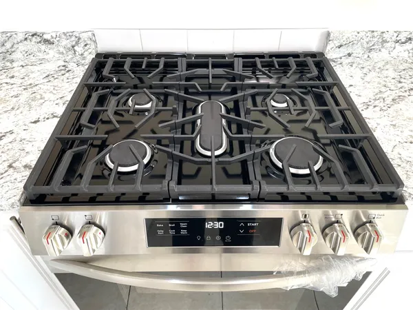 a close view of stove