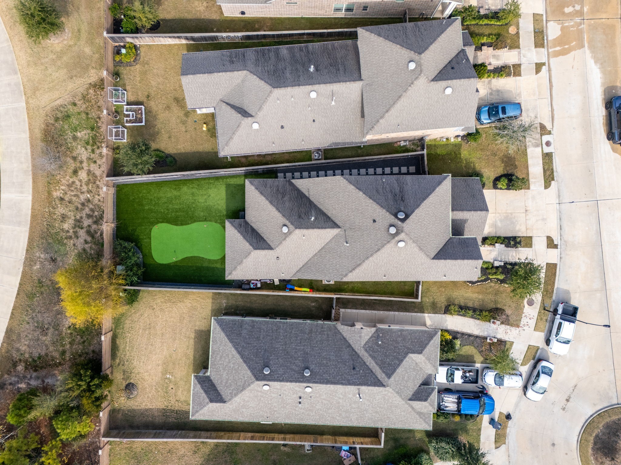 15119 Barbado Ridge Trail Cypress, TX 77433 - Photo 34 of 37 The backyard is bordered by a solid brick wall, looking out onto open space rather than another home, allowing you to enjoy your outdoor oasis in total seclusion.