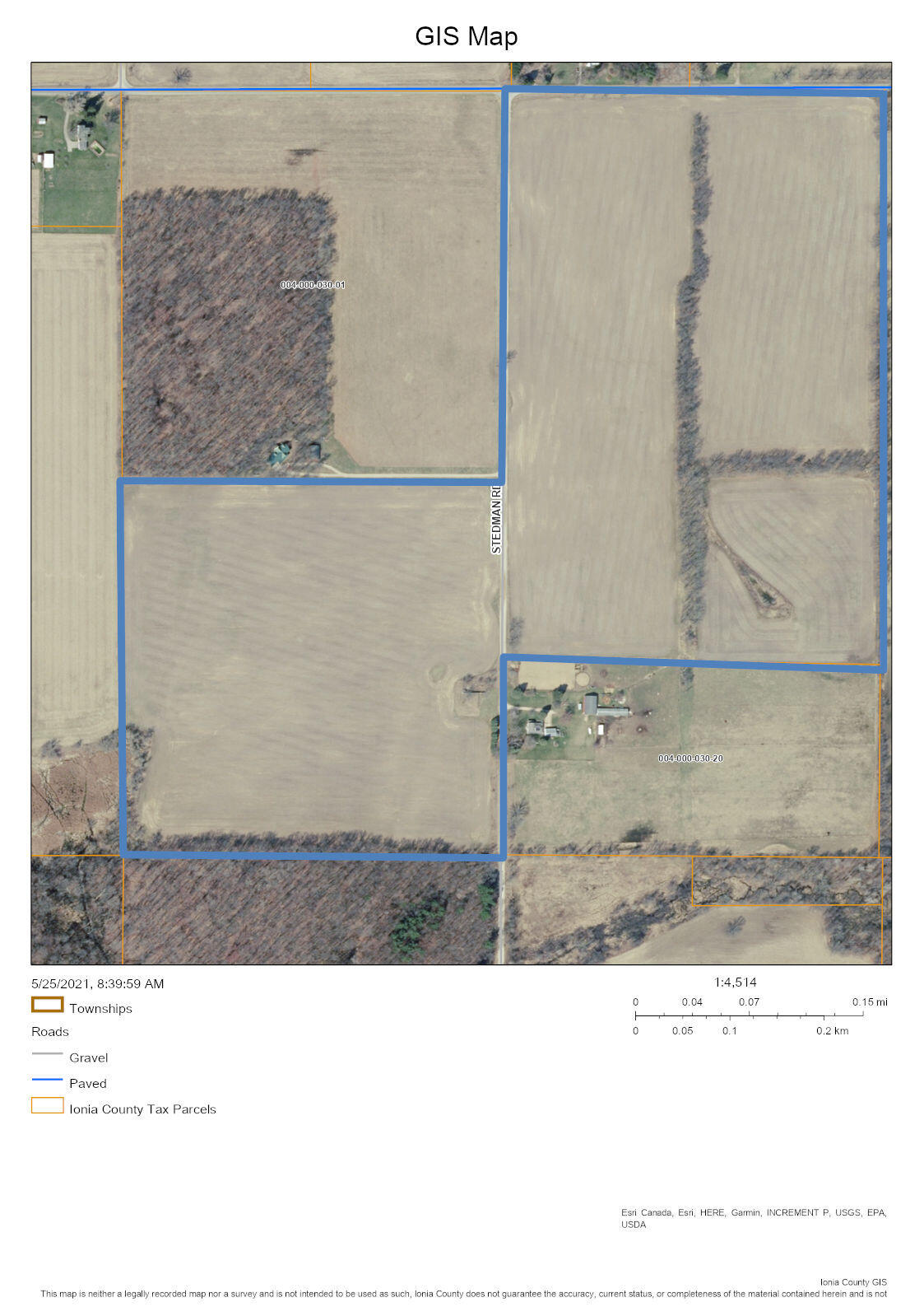 8019 Stedman Road Fenwick, MI 48834 - Photo 1 of 1 Stedman aerial
