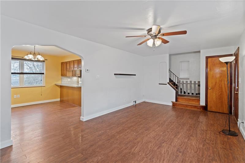 396 Hoffman Road Pittsburgh, PA 15212 - Photo 6 of 24 The beautiful Engineered Pergo floors flow nicely into the dining room! Lots of room for friends and family!