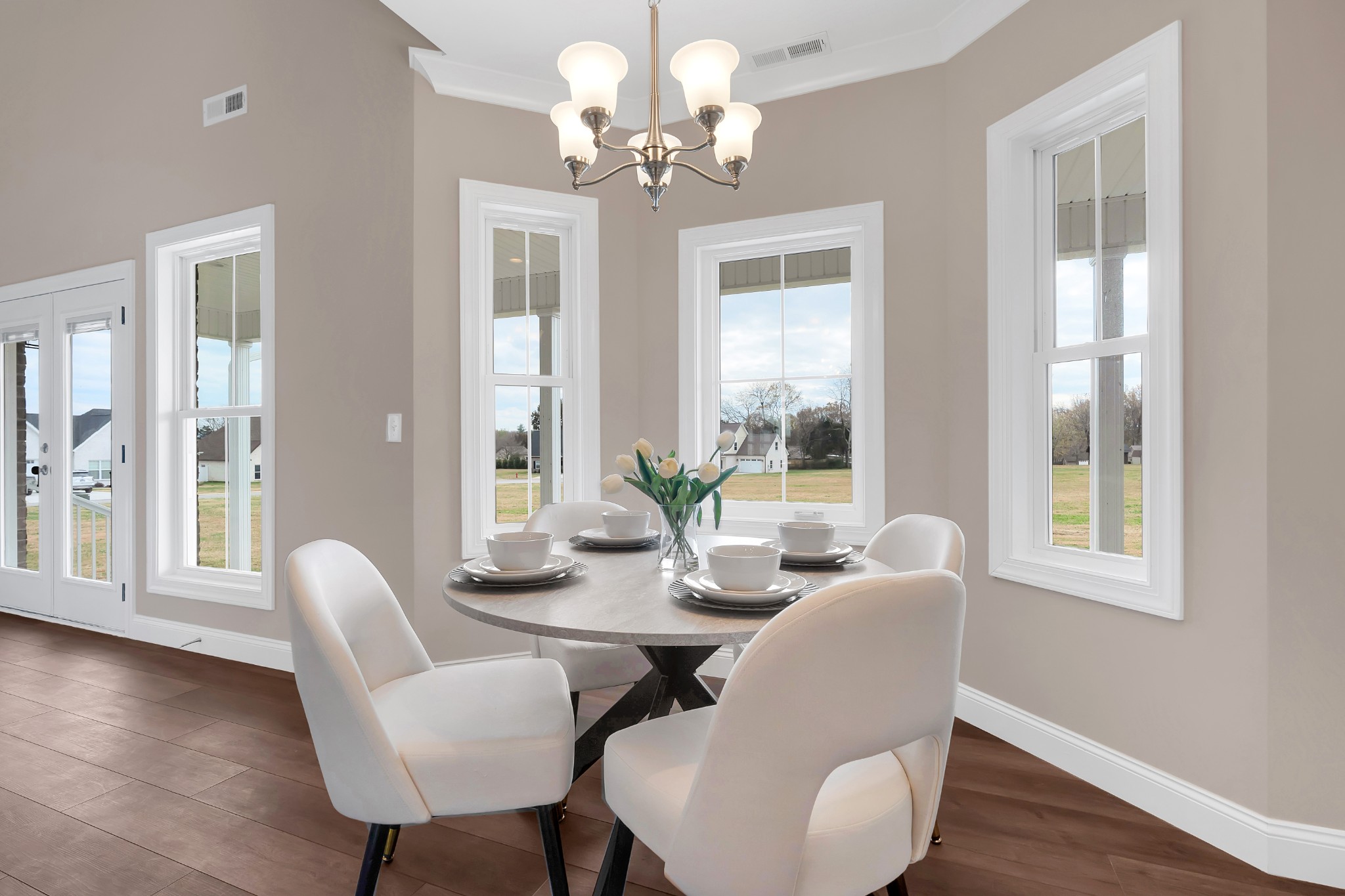 249 Lookout Drive Winchester, TN 37398 - Photo 19 of 63 a dining room with furniture a chandelier and wooden floor