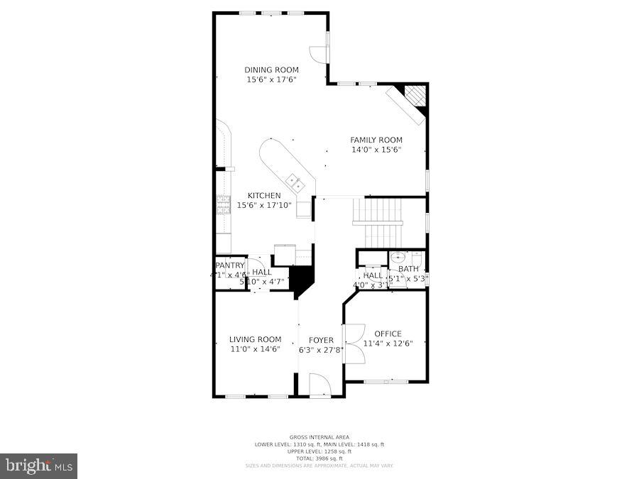22449 Newcut Road Clarksburg, MD 20871 - Photo 43 of 46 Main level floor plan