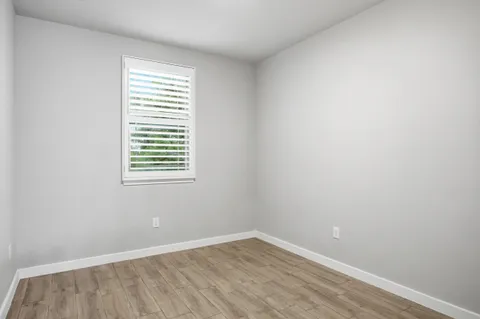 an empty room with a window