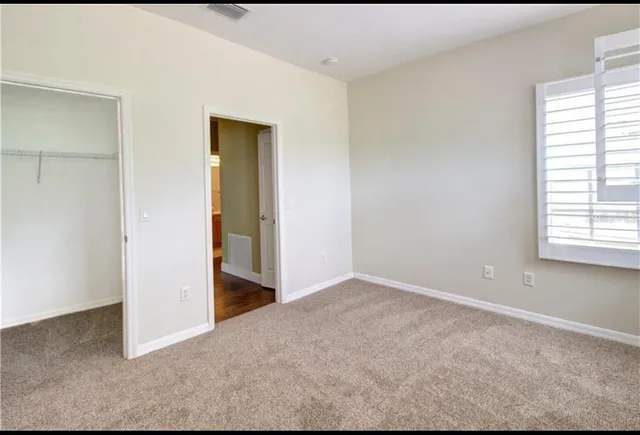 an empty room with a window