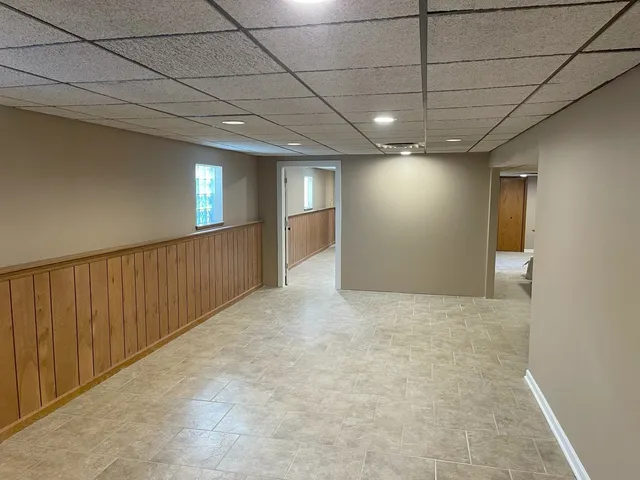 a view of hallway with a window