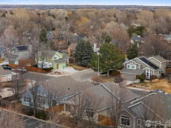 an aerial view of multiple house