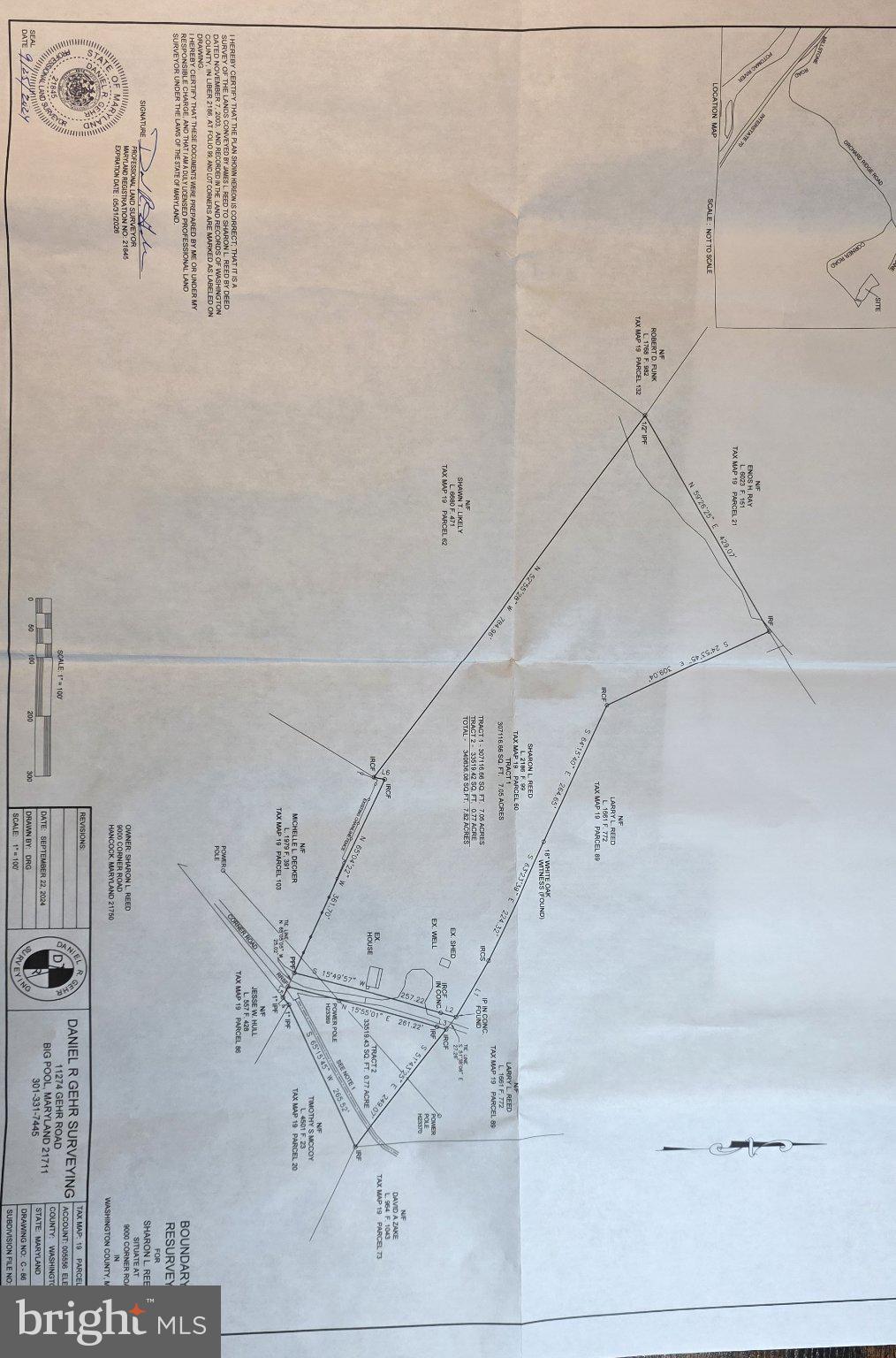 9000 Corner Road Hancock, MD 21750 - Photo 13 of 13 Property survey blueprint layout.
