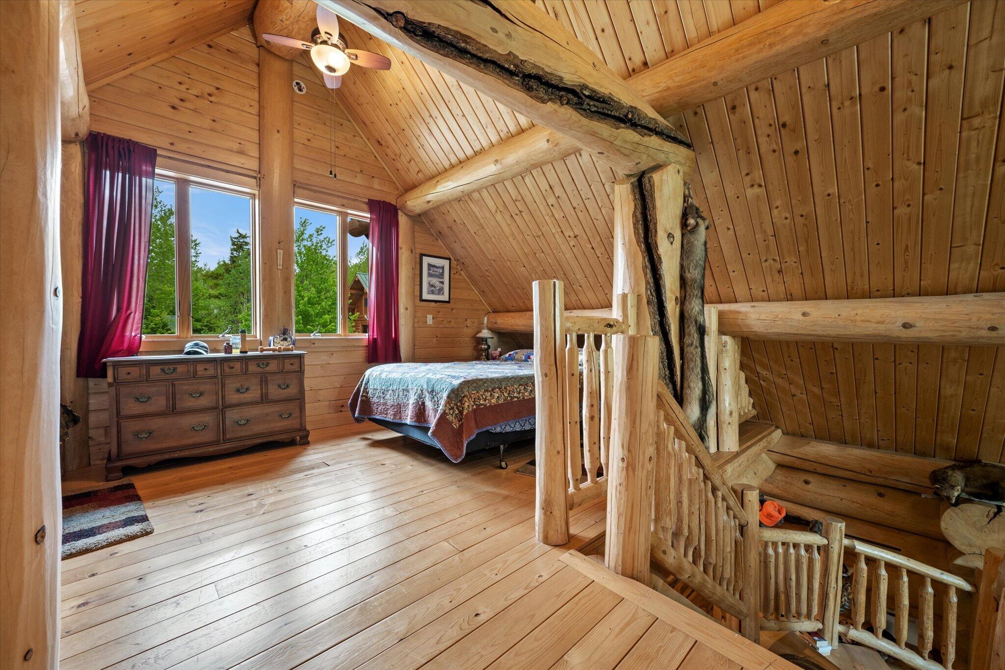 314 Atwood Pond Road Patten, ME 04765 - Photo 37 of 76 Sleeping loft/bedroom...
