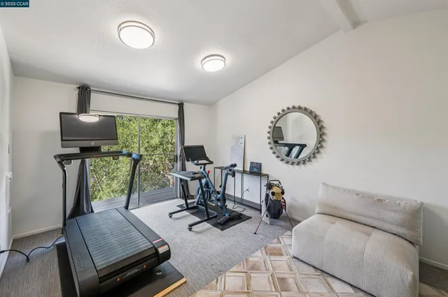 a view of a balcony with plants