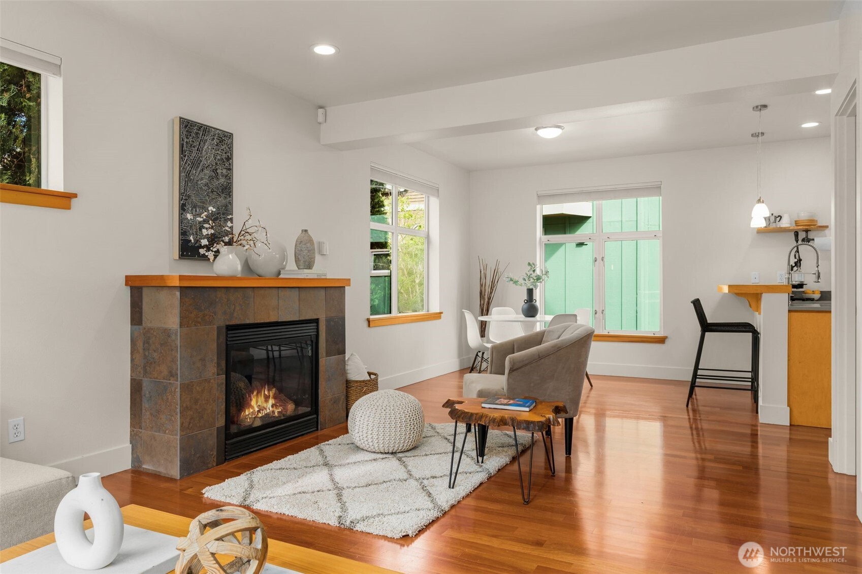 2815 24th Avenue South Seattle, WA 98144 - Photo 5 of 31 a living room with furniture and a fireplace
