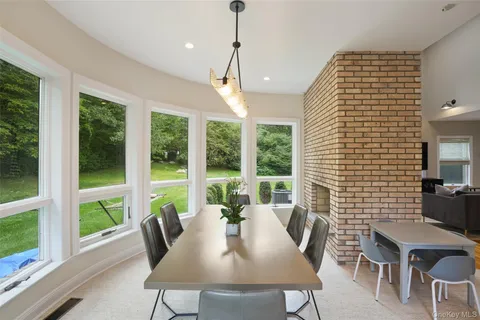 a living room with a couch and a table