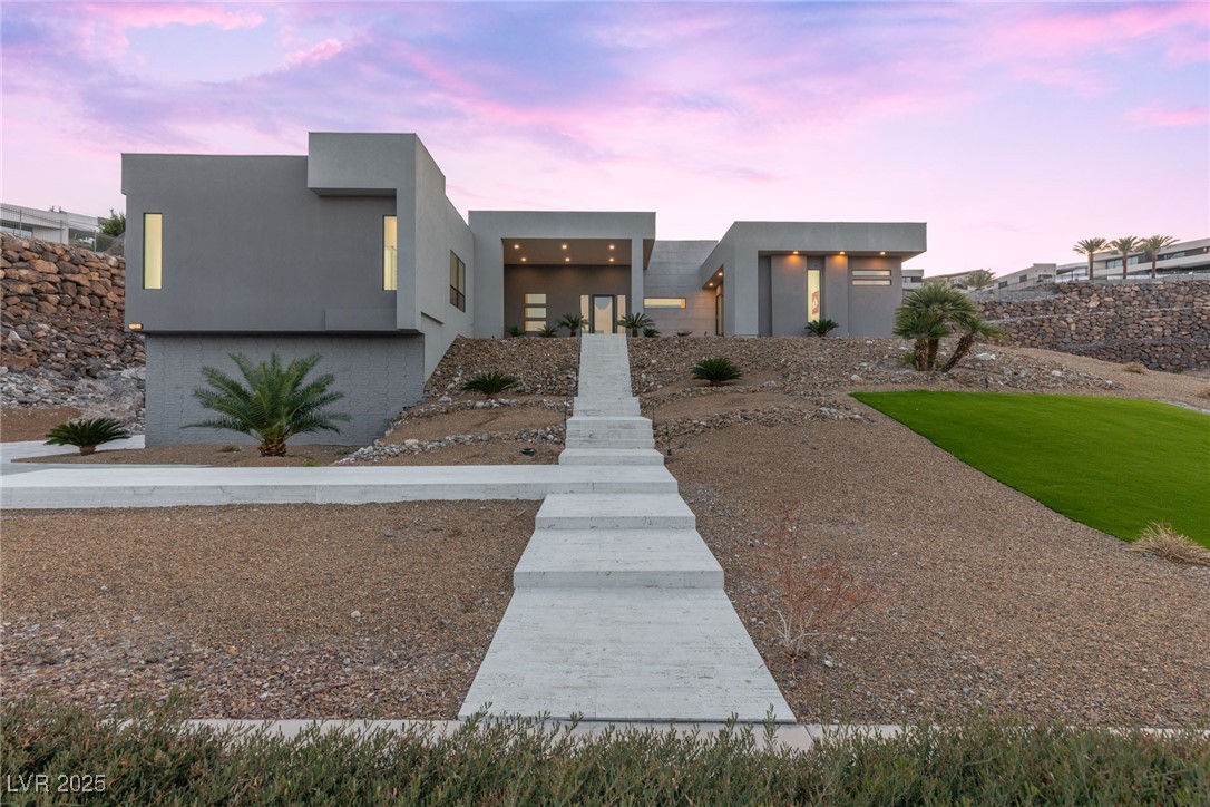 1455 MacDonald Ranch Drive Henderson, NV 89012 - Photo 4 of 46 Contemporary house with stucco siding