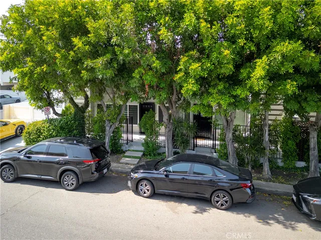a car parked in front of a house