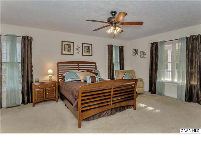686 Valley View Road Ruckersville, VA 22968 - Photo 6 of 33 a bedroom with a bed and a chandelier