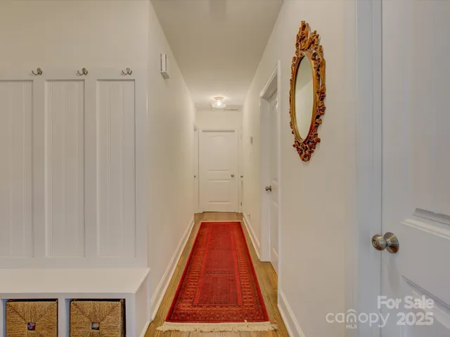 a view of a closet area