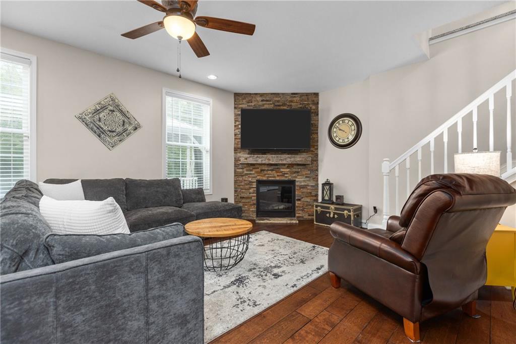 158 Hammond Road Mars, PA 16046 - Photo 15 of 49 a living room with furniture a fireplace and a window