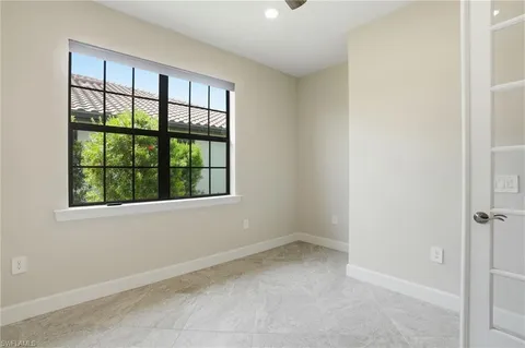 an empty room with a window