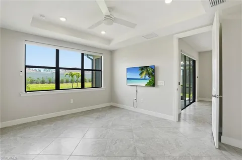 an empty room that has a window