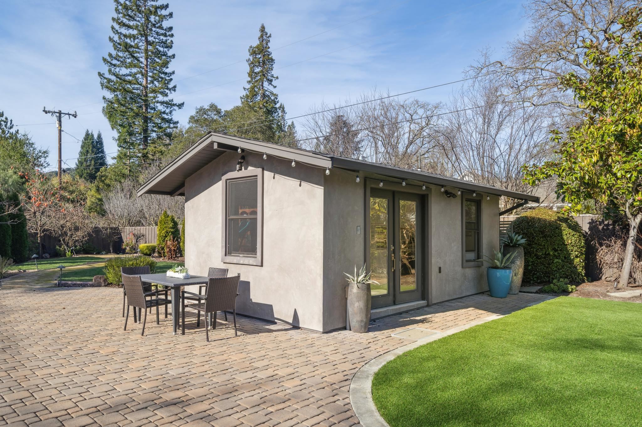 3957 Rancho Road Lafayette, CA 94549 - Photo 48 of 60 View of outbuilding with outdoor dining space and french doors