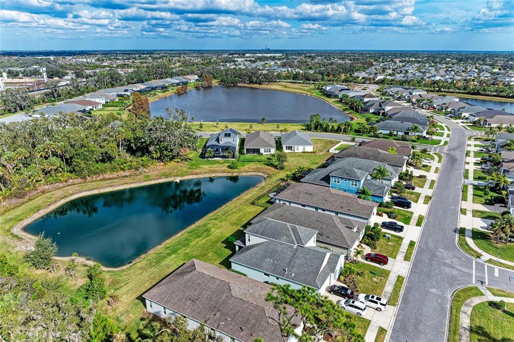 4211 Rustling Pines Terrace Parrish, FL 34219 - Photo 48 of 87 an aerial view of residential houses with outdoor space