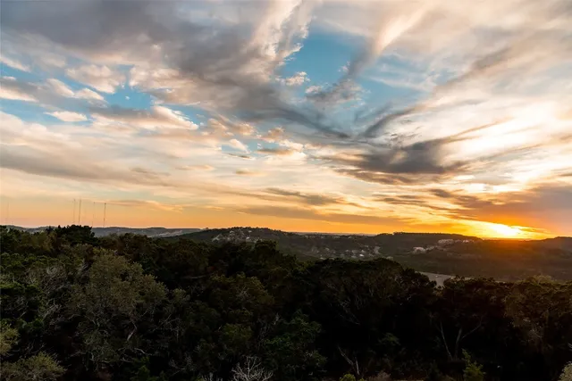 a view of city and mountain