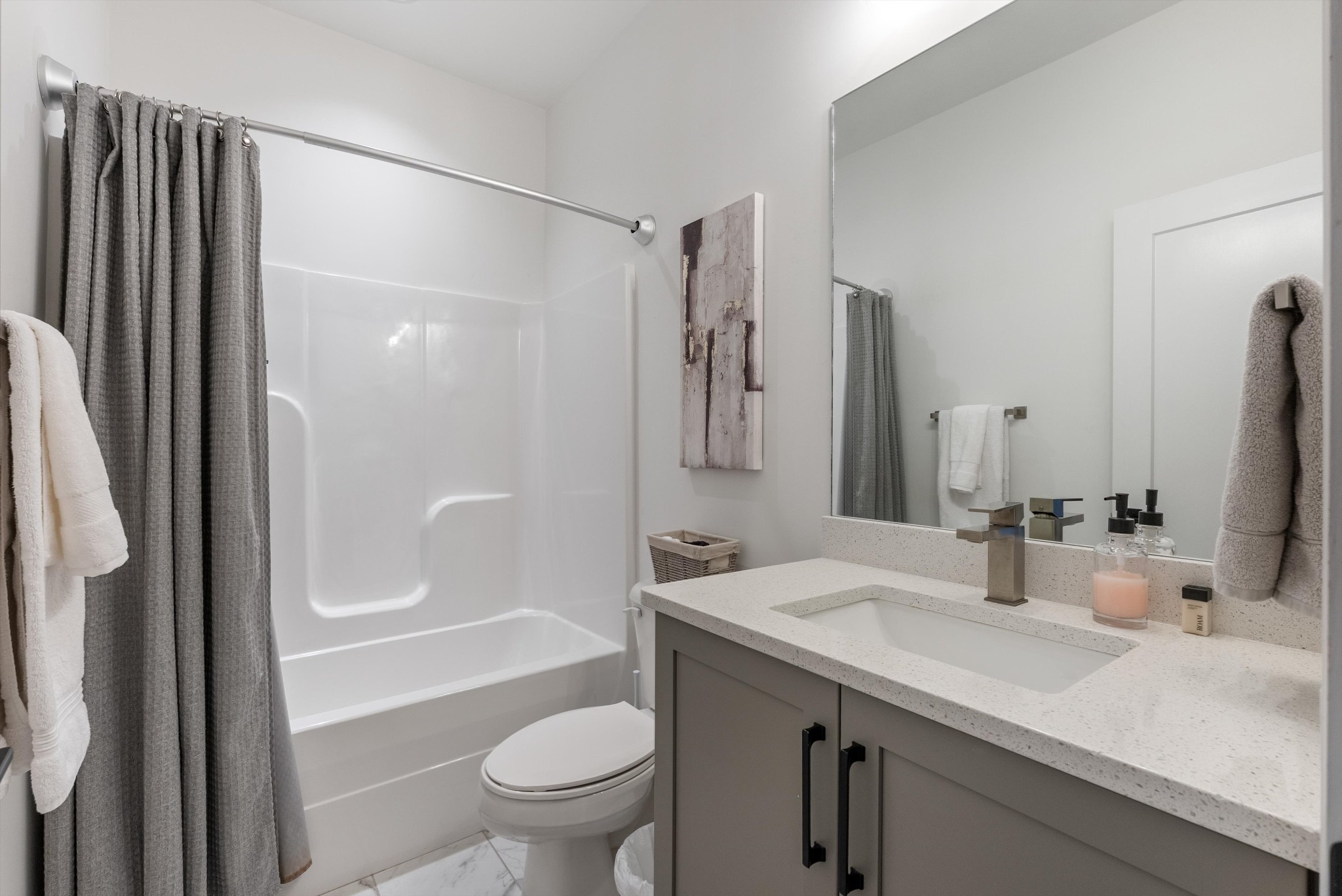 906 North Maple Street Murfreesboro, TN 37130 - Photo 30 of 39 a bathroom with a granite countertop sink toilet and shower