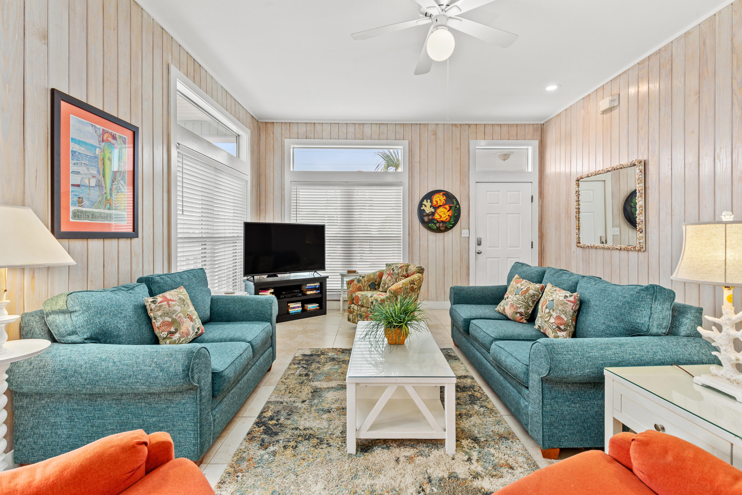 2305 South Co Highway 83 Santa Rosa Beach, FL 32459 - Photo 12 of 36 a living room with furniture and a flat screen tv