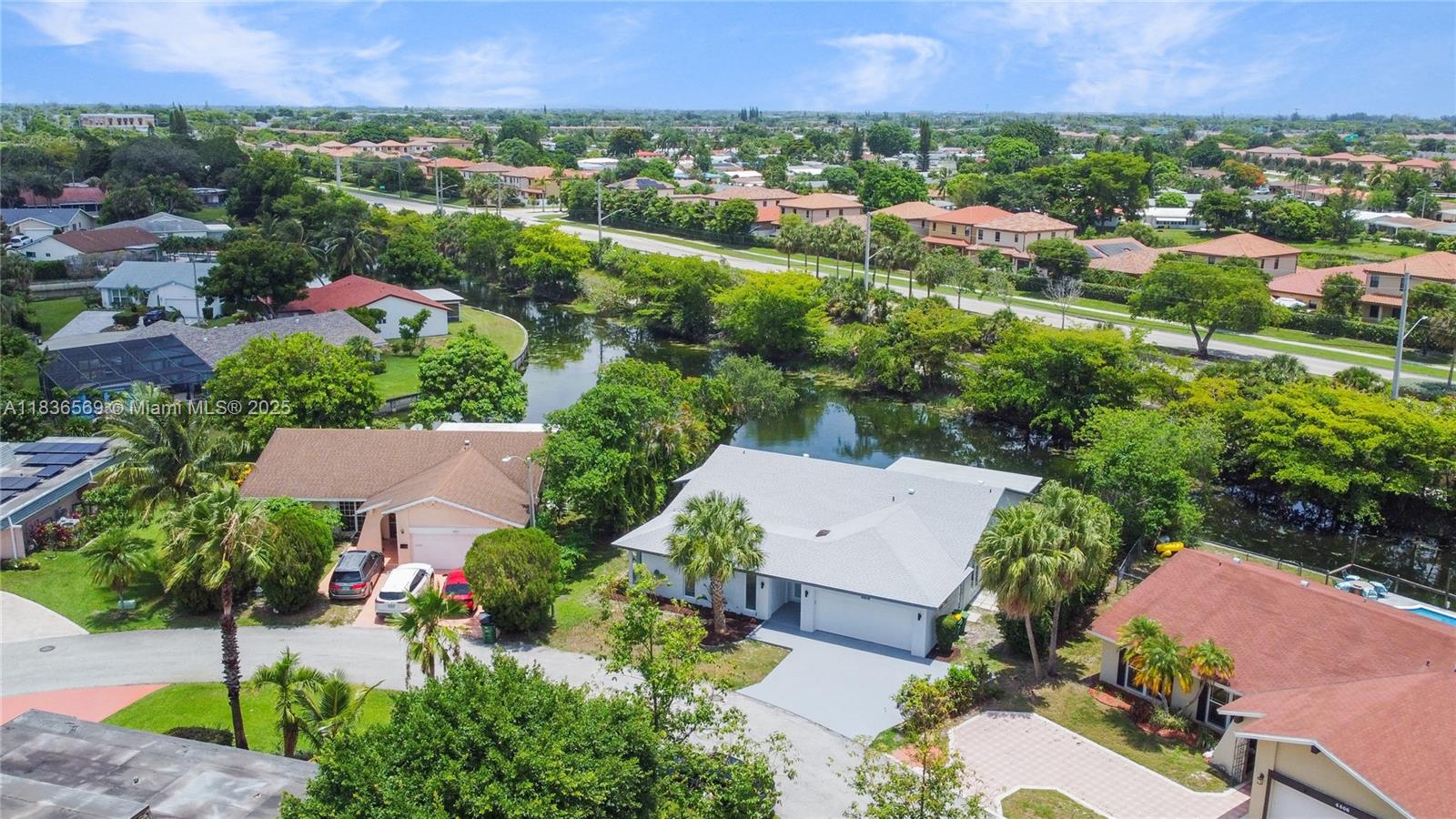 an aerial view of multiple house