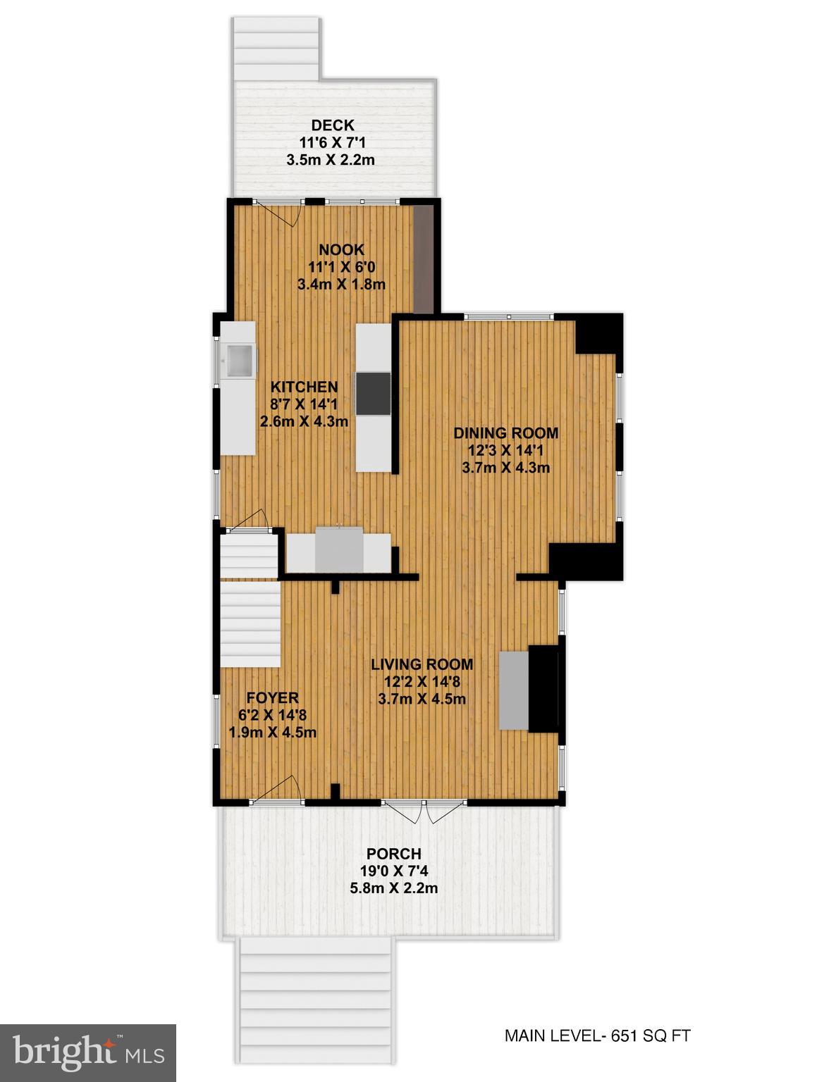 3414 Rodman Street Northwest Washington, DC 20008 - Photo 61 of 64 Main Level Floor Plan