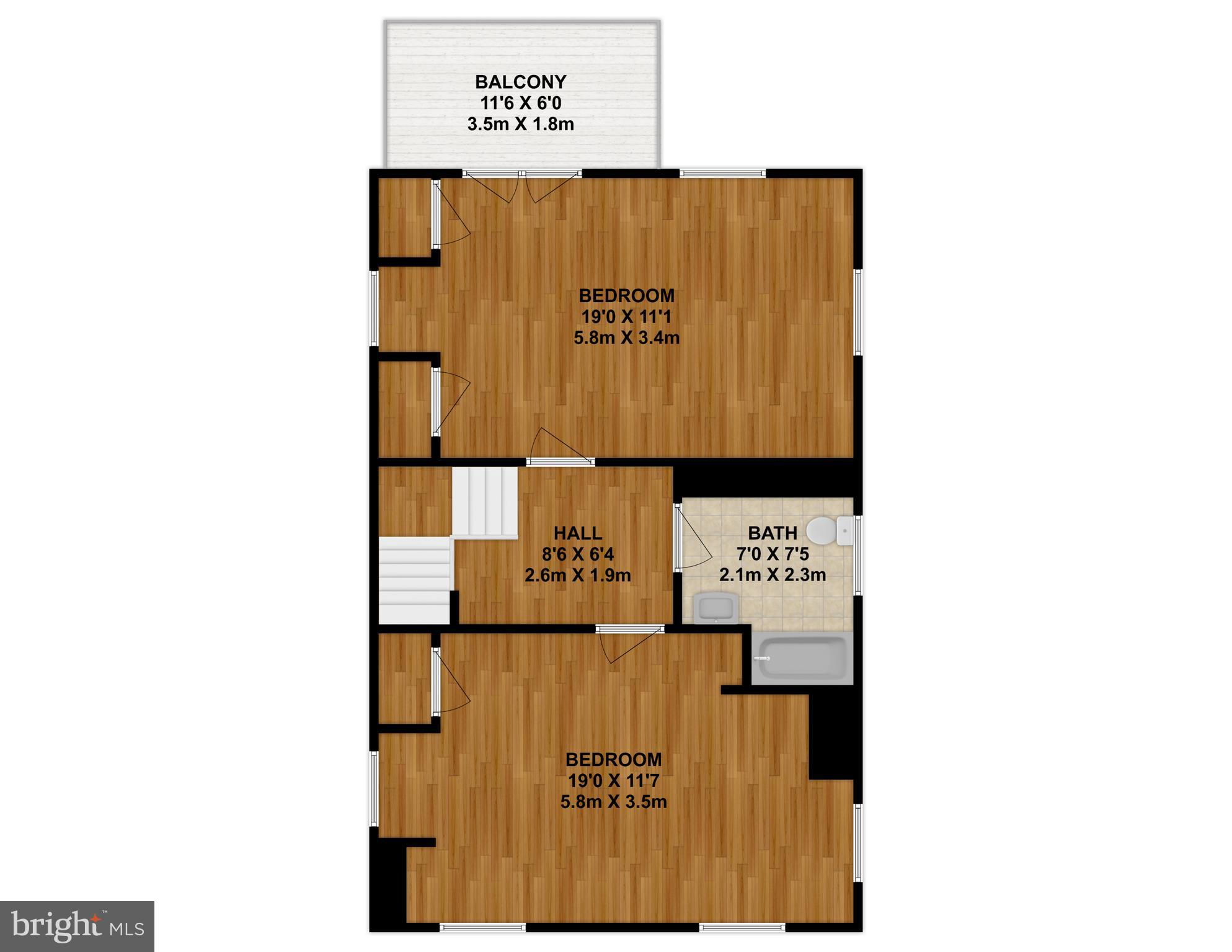 3414 Rodman Street Northwest Washington, DC 20008 - Photo 62 of 64 Upper Level Floor Plan