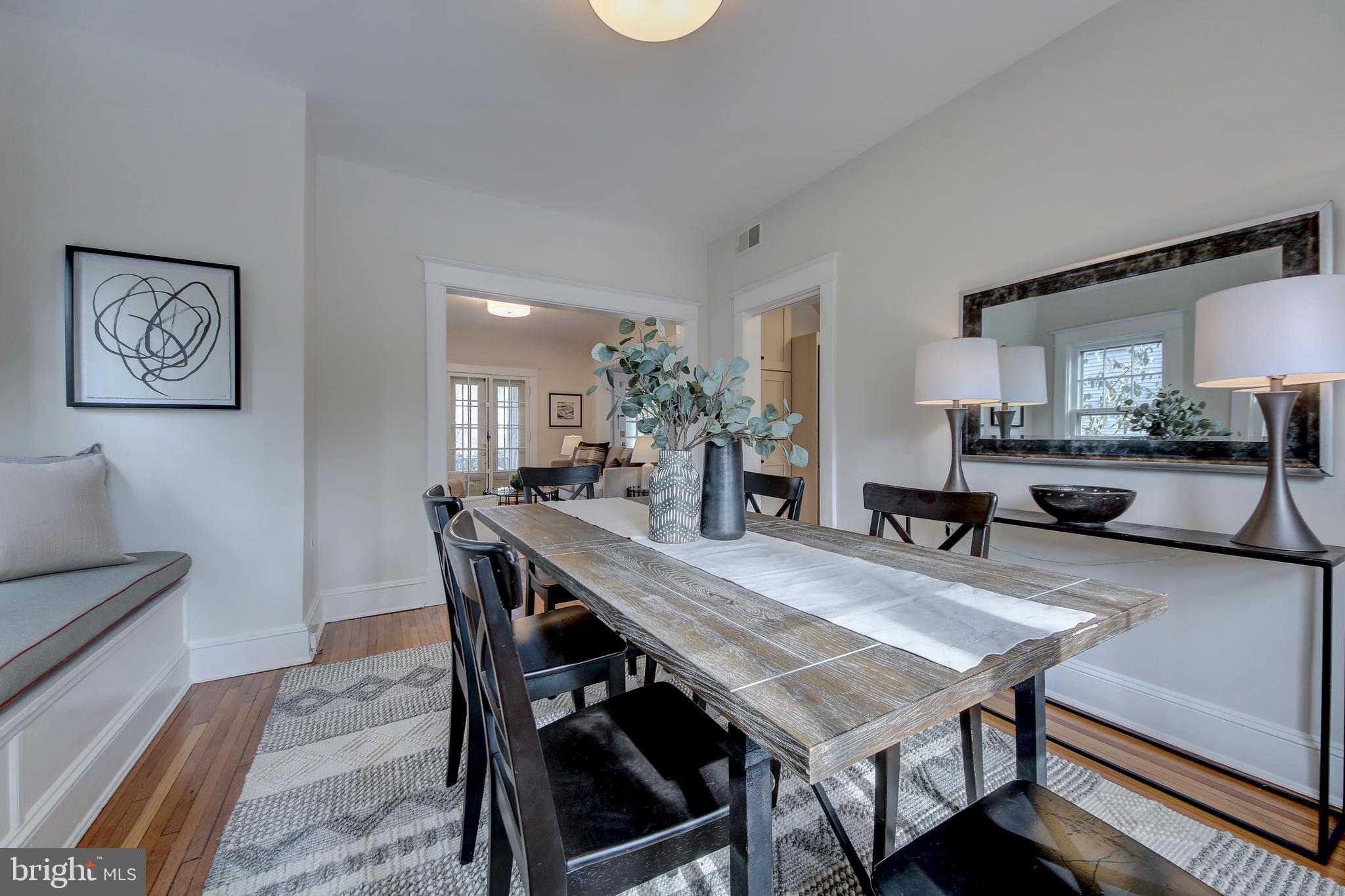 3414 Rodman Street Northwest Washington, DC 20008 - Photo 9 of 64 Formal dining room with built in bench