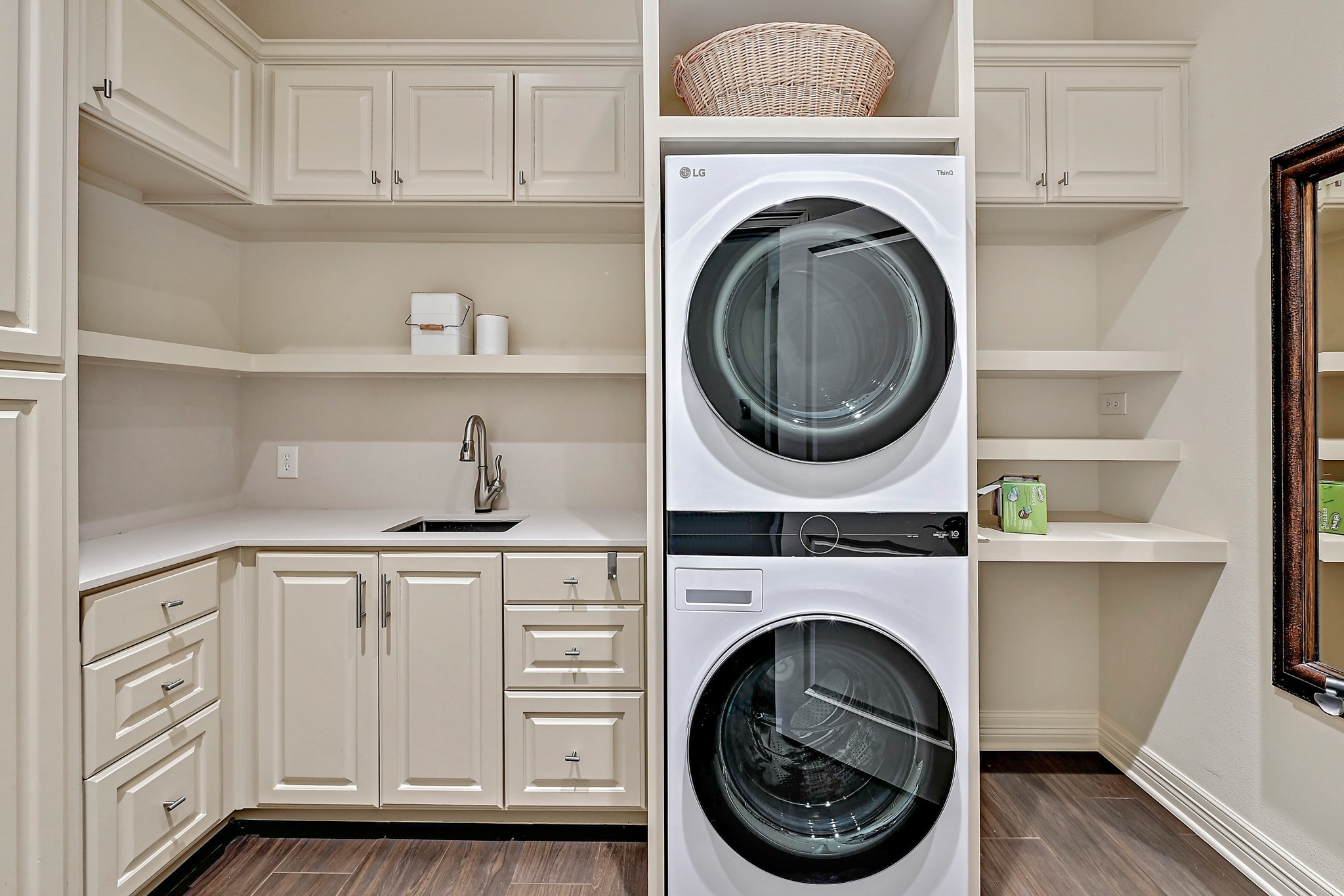 13201 Winding Creek Road Austin, TX 78736 - Photo 26 of 39 a utility room with sink dryer and washer