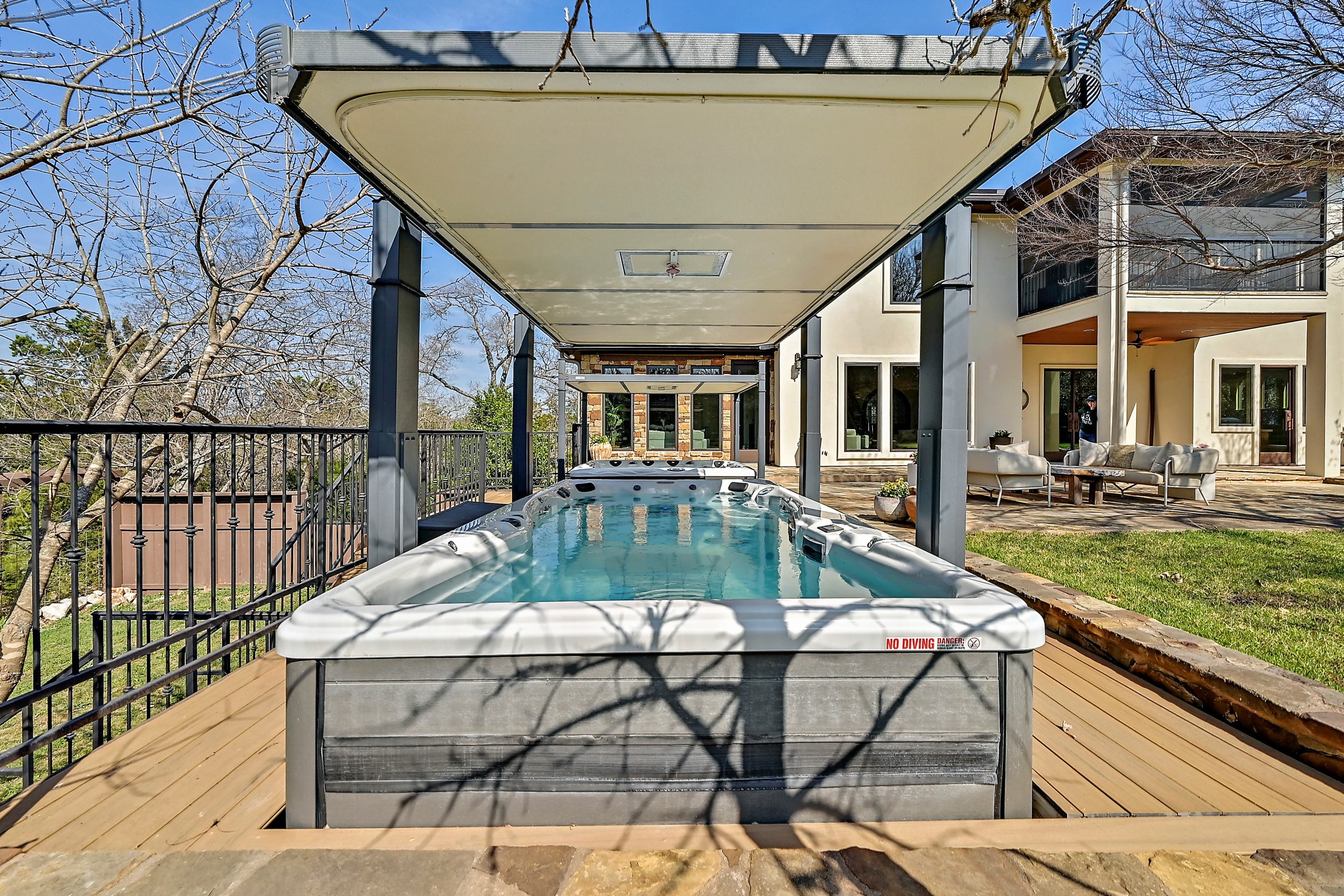 13201 Winding Creek Road Austin, TX 78736 - Photo 28 of 39 a view of a patio with couches table and chairs