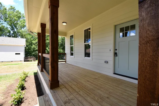 a view of a house with wooden floor