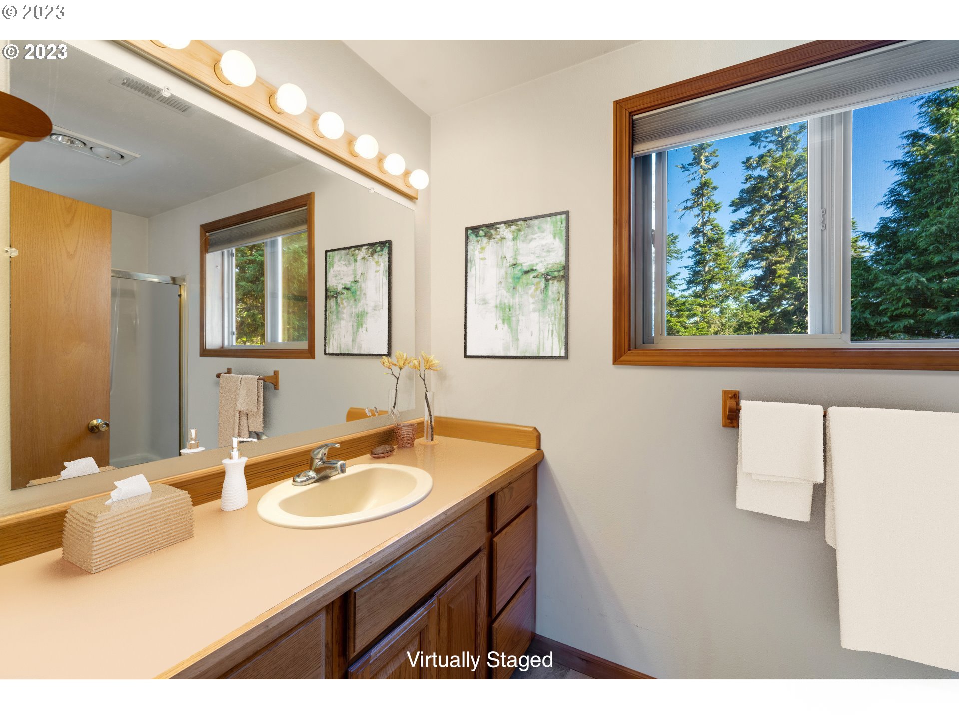 87268 Ruby Lane Bandon, OR 97411 - Photo 37 of 47 a bathroom with a sink and a mirror