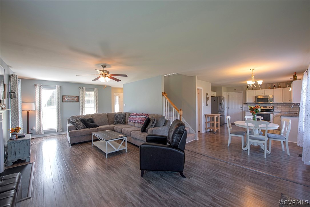 552 Waltons Store Road Louisa, VA 23093 - Photo 23 of 50 a living room with furniture dining room and wooden floor