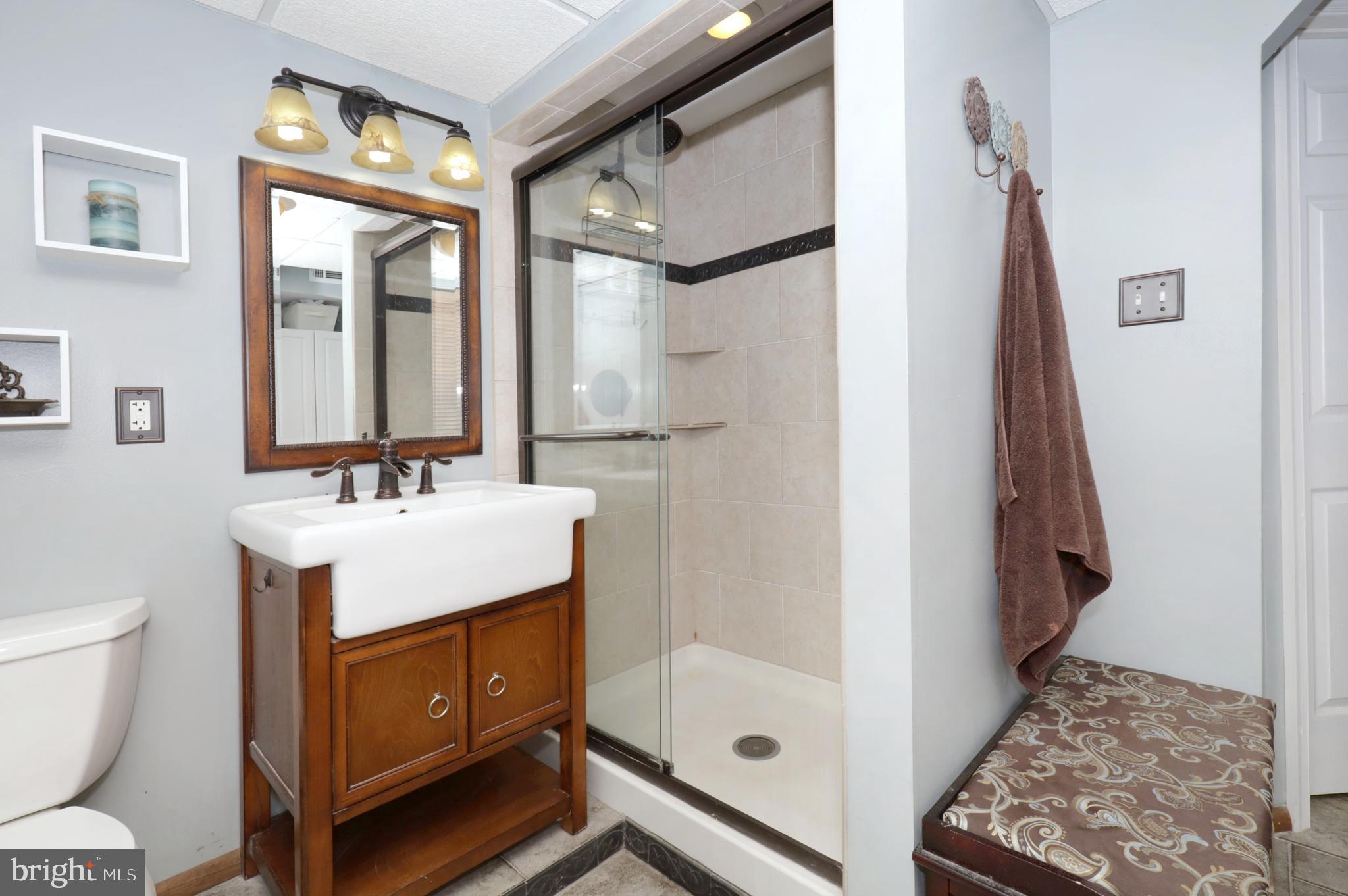 8611 Weems Road Manassas, VA 20110 - Photo 33 of 46 Lower level bath with Sliding Door on the shower!