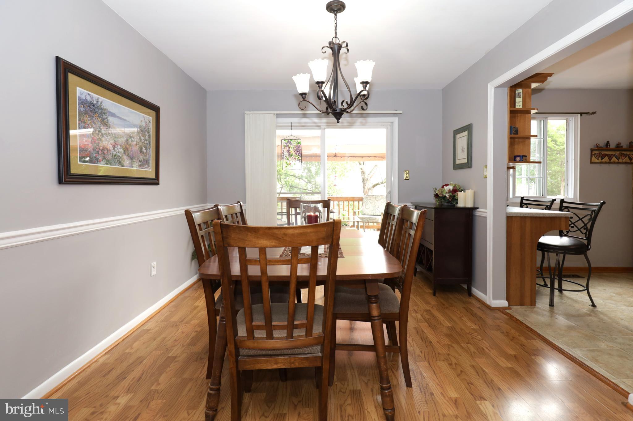 8611 Weems Road Manassas, VA 20110 - Photo 9 of 46 Dining Room with Sliding Glass Door to HUGE Deck!