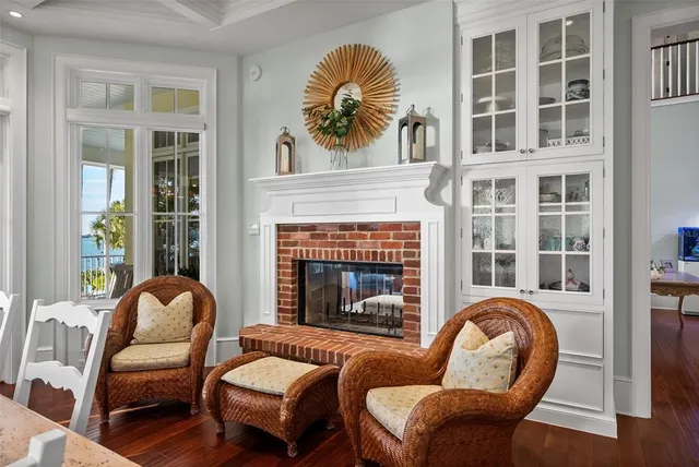 a view of a wooden deck and a patio