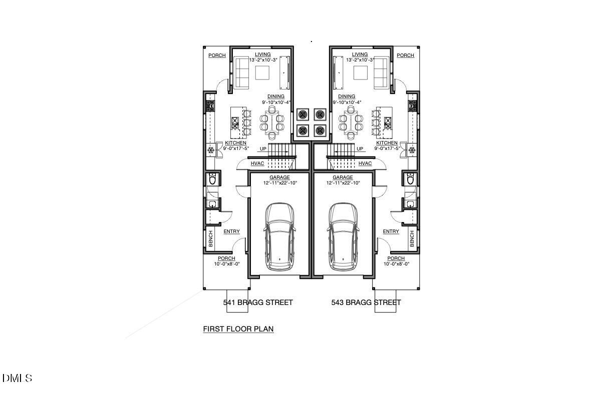 543 Bragg Street Raleigh, NC 27601 - Photo 2 of 5 a picture of a floor plan