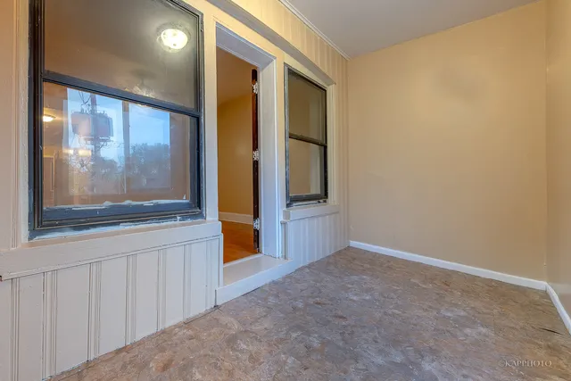 a view of an front door