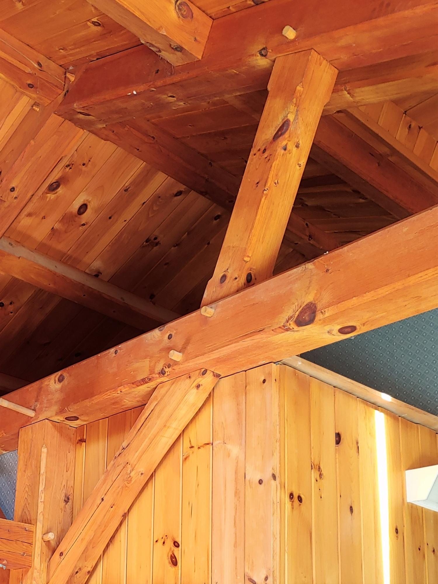 229 Tuttle Road Pownal, ME 04069 - Photo 34 of 41 close-up of post and beam