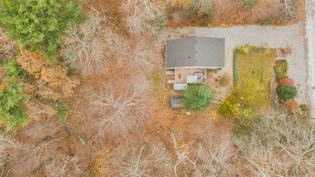 a view of a balcony with wooden floor