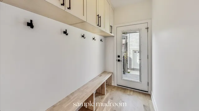 a view of an entryway with staircase