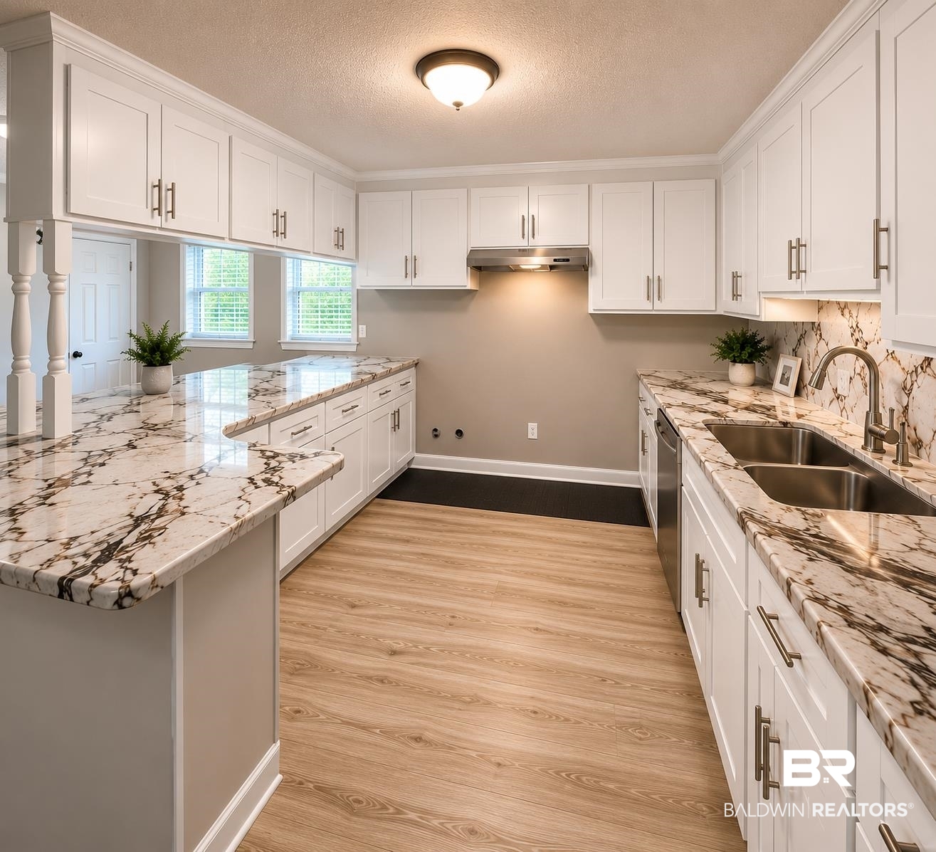 226 Elizabeth Street Evergreen, AL 36401 - Photo 10 of 35 Kitchen featuring extensive stone countertops and matching backsplash