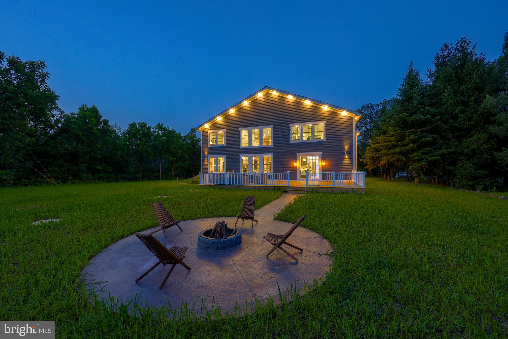 1 Fox Run Road Hummelstown, PA 17036 - Photo 52 of 54 Twilight w/ Lighting Firepit
