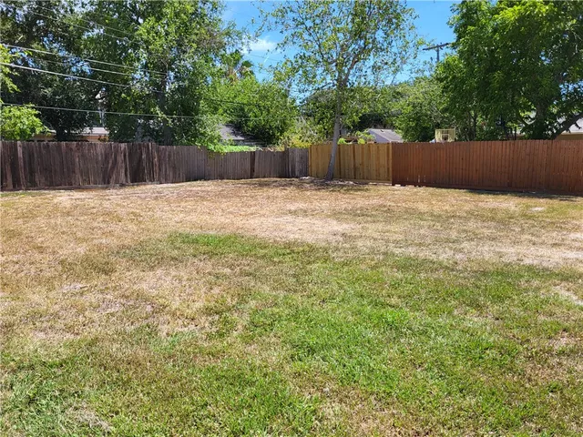 a view of a backyard